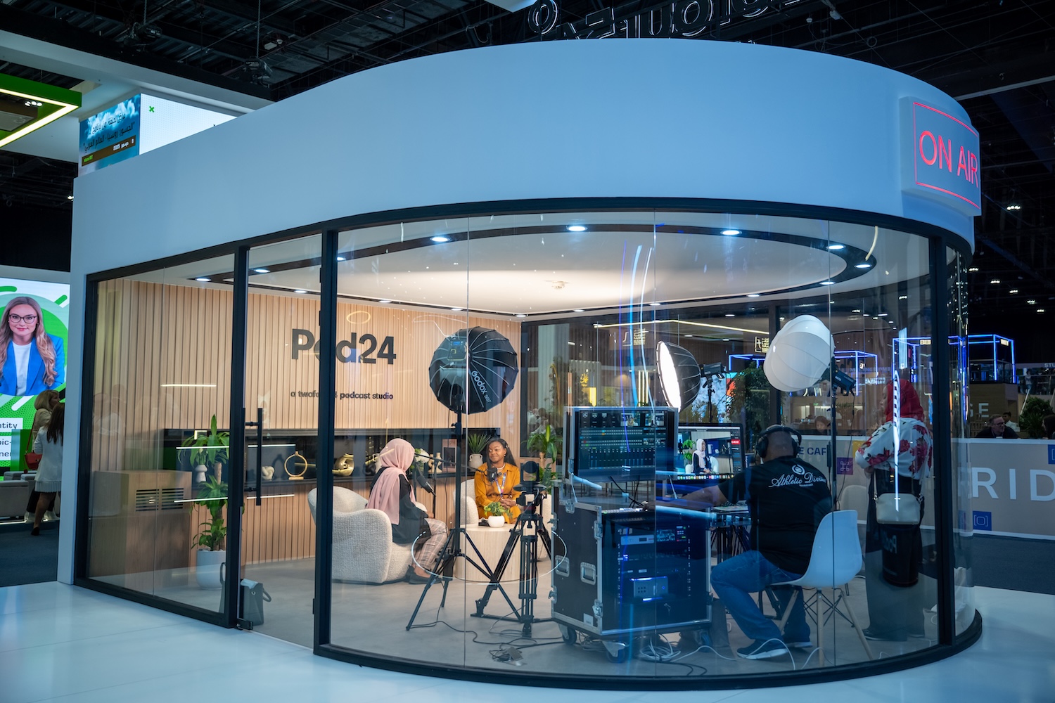 Pod24 studio on location